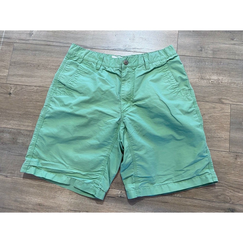 Mountain Khakis 31IN x 10IN Green Poplin Relaxed Fit Hiking Casual Shorts